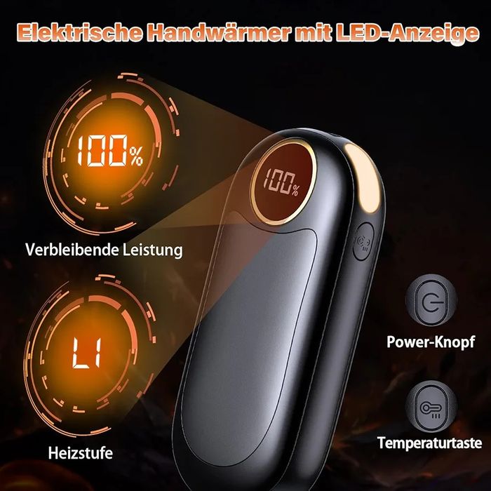 Incalzitoare de maini - set de 2 - 7000 mAh (in total 14000 mAh)
