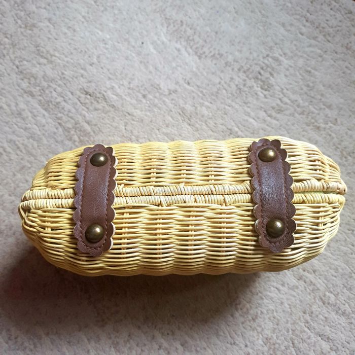 Geanta impletita de vara rafie/textil