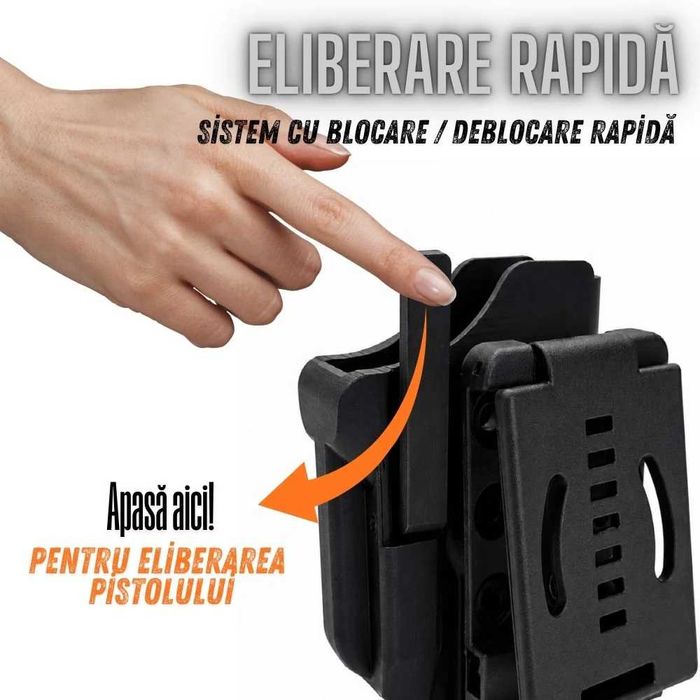 Toc pistol Carpați pentru stângaci – purtare pe mâna stângă