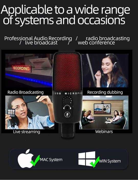 Студио микрофон 1Tech Trusiner ME3, Универсален, Кондензаторен, Пеене