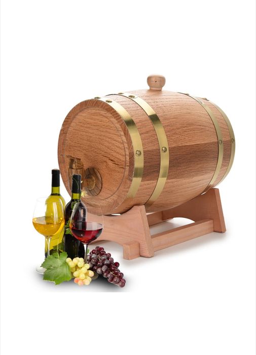 Диспенсър за напитки винтидж дъбова бъчва 1.25 литра с алуминиево фоли