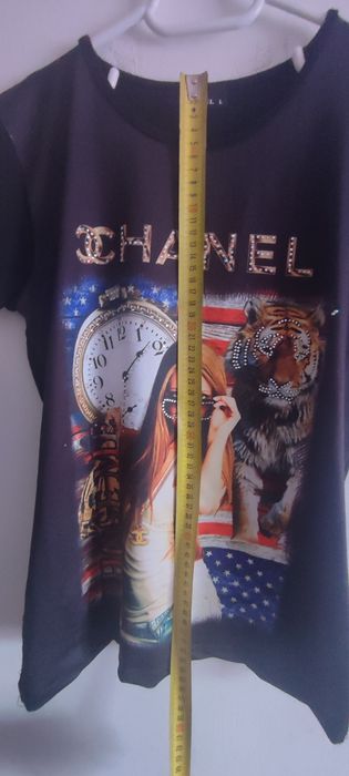 tricou dama M cu cristale si imagine ca nou