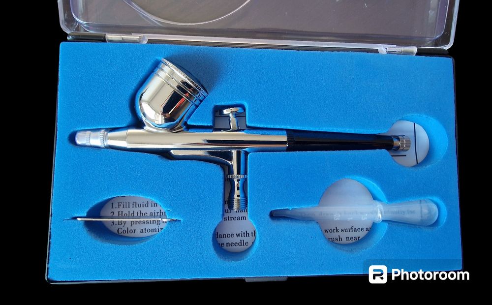 Аерограф двойнодействащ профи комплект