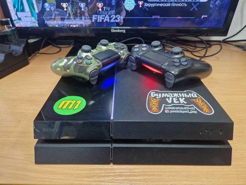 ПС4 PS4 FAT 500Gb ПС4 SONY PlayStation 2 джойстика + 8 игры ПС4 SONY