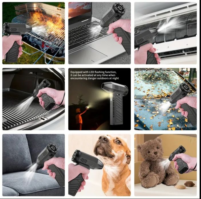 Suflanta aer comprimat, 4trepte de viteza, lanterna, incarcare usb