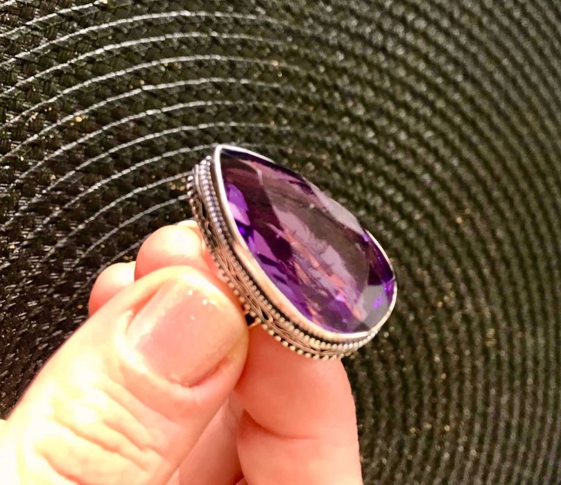 Inel Argint 925 cu Piatra Semipretioasa Ametist Fatetat