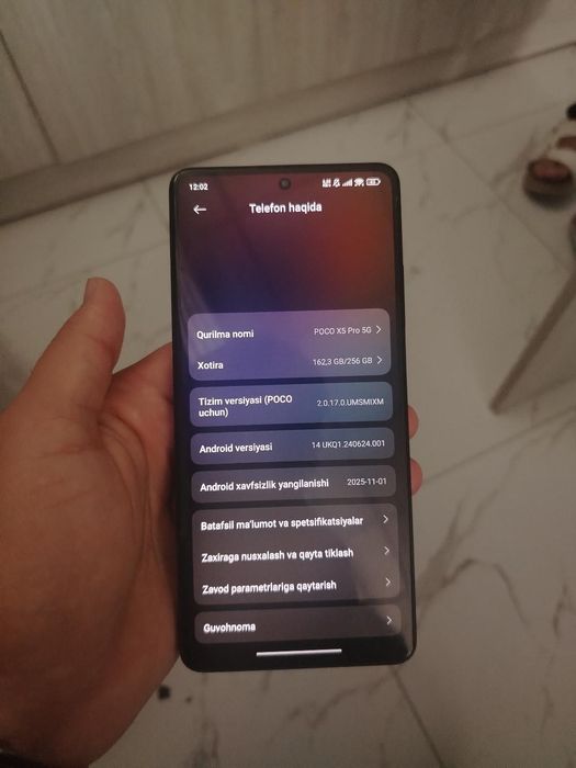 Poco x5 pro 5gb 256 gb pamyt