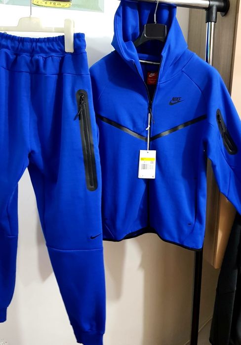 Nike Tech Fleece Royal blue calitate premium