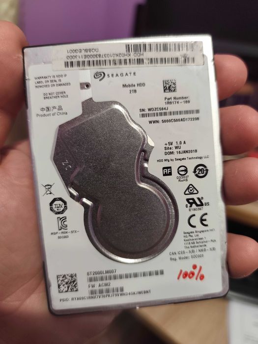 HDD Laptop Seagate 2TB SATA III ST2000LM007 | 100% Health | Testat | Fără Bad-uri