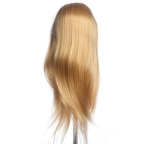 cap par blond deschis  manechin coafor frizerie tuns  60 cm