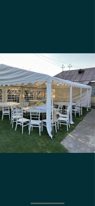 Corturi si mese  full echipate +aranjament floral de inchiriat