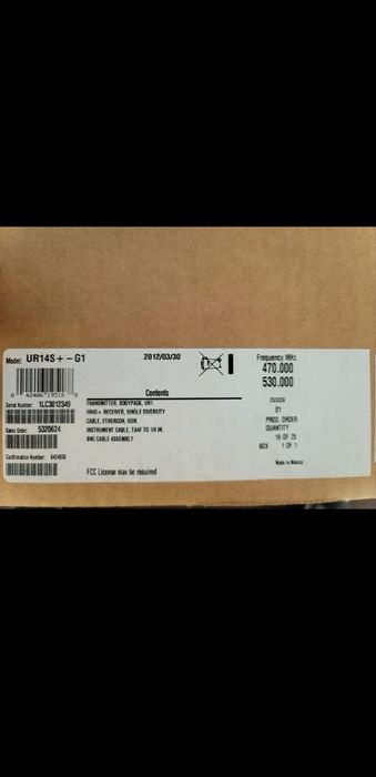 Shure UR4S+ Instrument – ORIGINAL, Made in Mexico – NOU