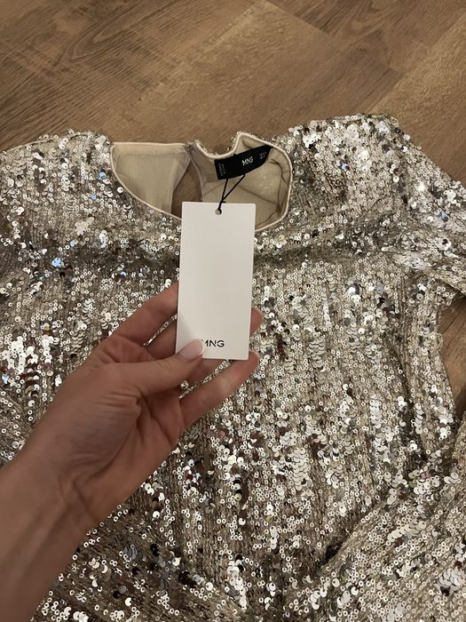 Блуза пайети Mango - златист цяят