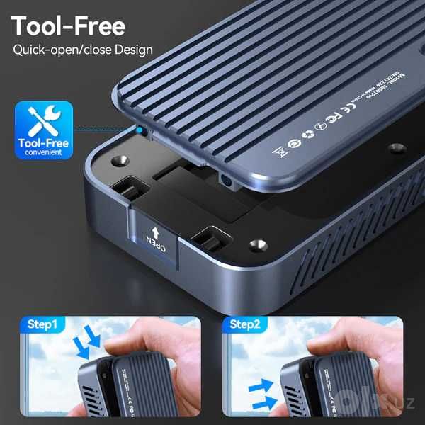 Внешний корпус для M.2 NVMe SSD (80 Гбит/с, USB4)