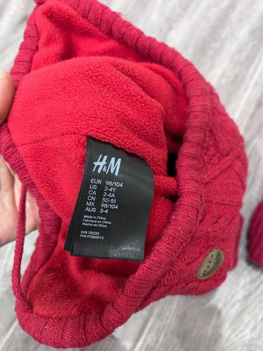 шапка с варежками