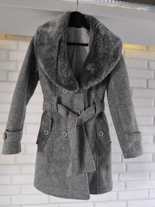 Дамско вълнено палто, размер XS-S