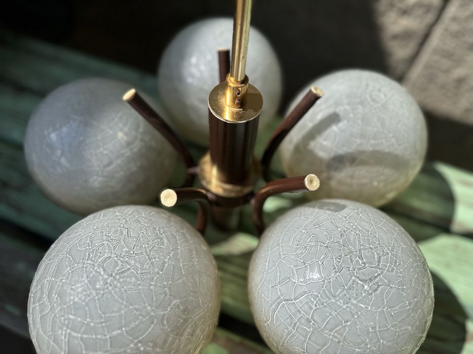 Винтидж полилей от метал и стъкло