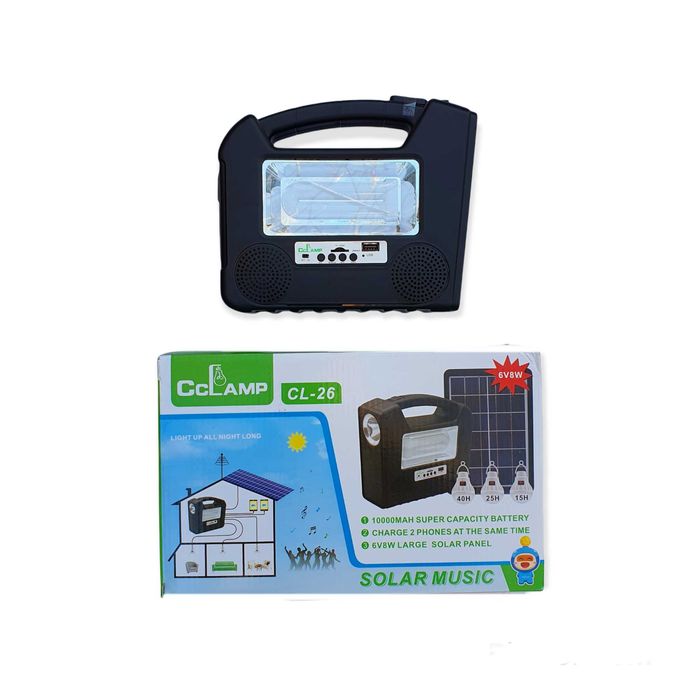 Panou solar incarcare orice telefon radio 3 bec panou dublu bluetooth