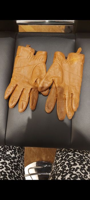 Manusi dama din piele naturala maro