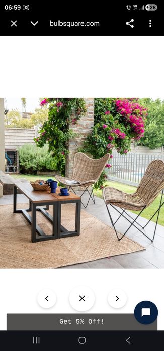 Set 3 scaune fotolii terasa gradina model Butterfly