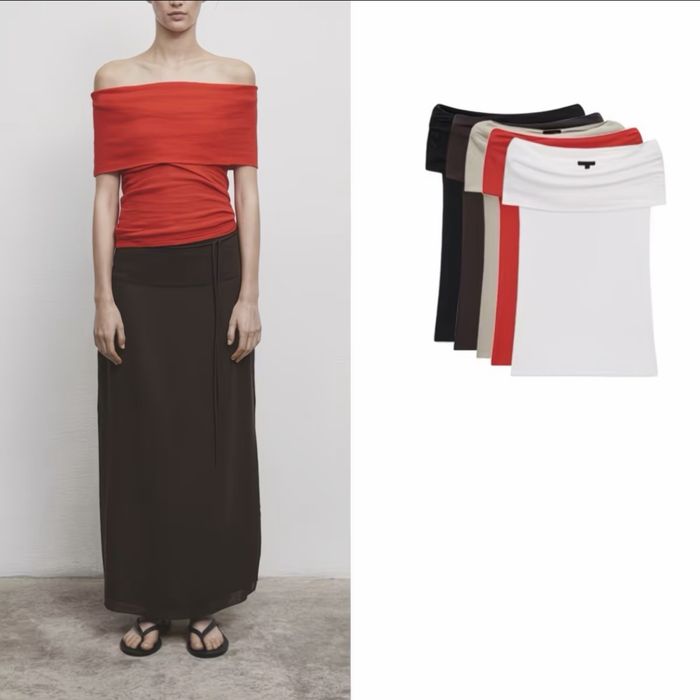 ZARA топ с открытыми плечами