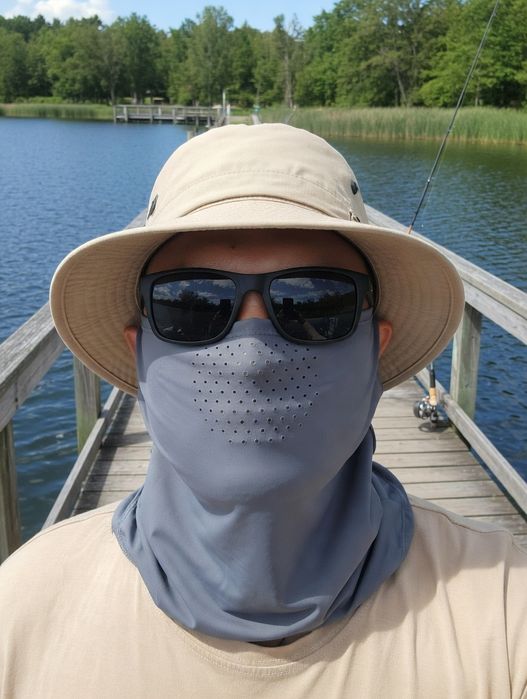 Солнцезащитная УФ-маска  (UPF50+) для лица и шеи