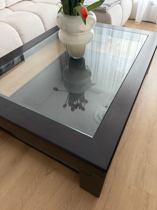 Masa living lemn masiv Mobexpert, 140x100x40 cm