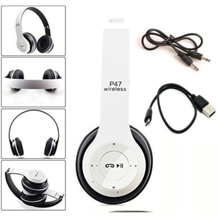 Безжични Bluetooth слушалки P47, Bluetooth 4.2+EDR, Вграден микрофон, MicroSD слот, MP3 плеър