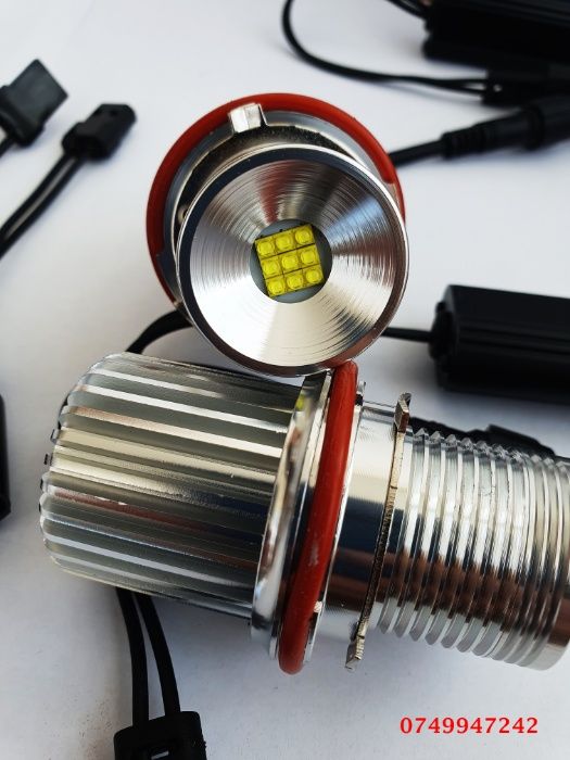 90W Set 2 LED Marker Angel Eyes BMW alb 6000k E39 E60 X3 X5