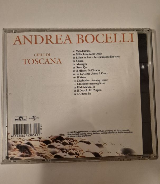 Оригинален компакт диск CD Andrea Bocelli - Cieli di Toscana
