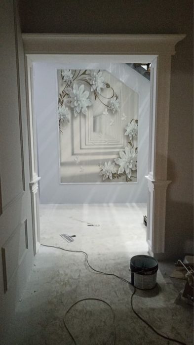 Обои покраска молдинги левкас