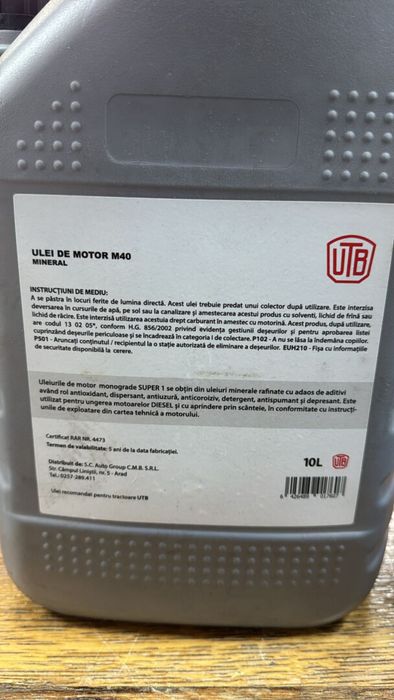 Ulei motor THOR M40 10L