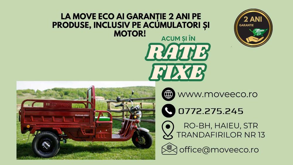 Triciclu omologat CARGO 500 EEC 60V-20AH / top vanzari / MoveEco