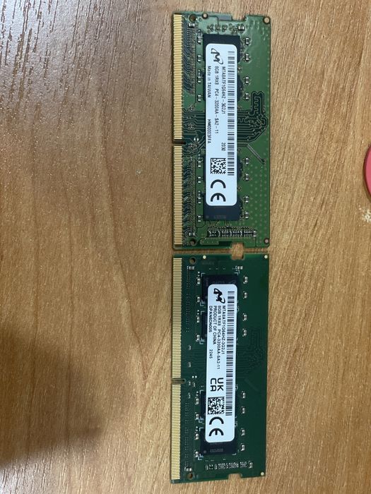 Оперативная память для ноутбука 16 ГБ (2×8 ГБ) DDR4 3200 MHz Micron