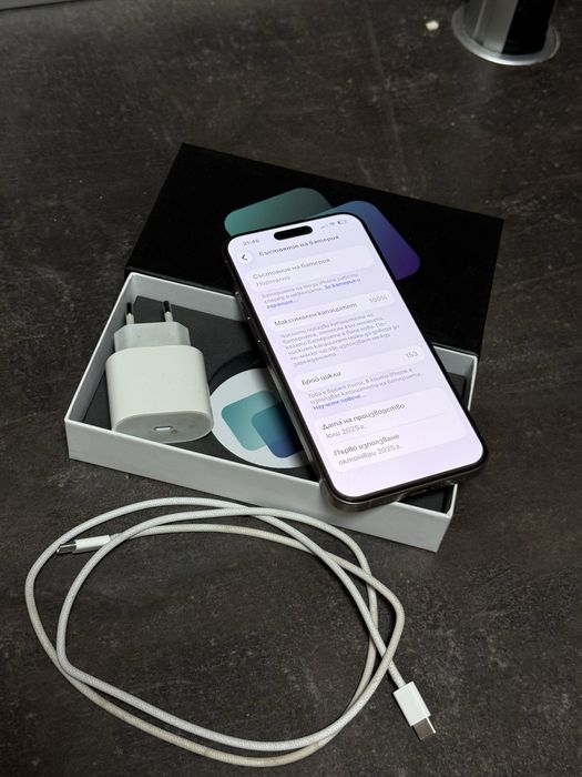 100% Батерия/ Като нов * Iphone 15 pro max 256gb