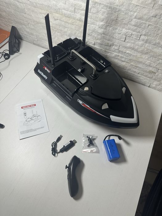 Barca plantat nadit si momit pentru pescuit acumulator 12000mAh 500m 3kg 10km/h barcuta noua