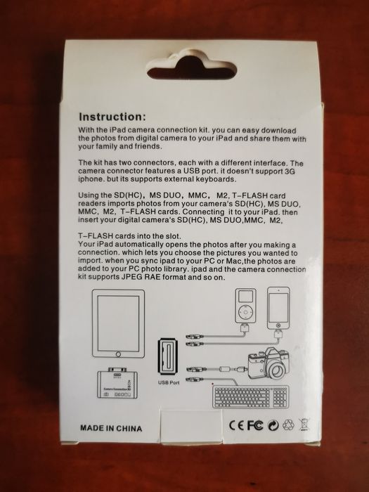 Camera Connection Kit Apple pt. iPad