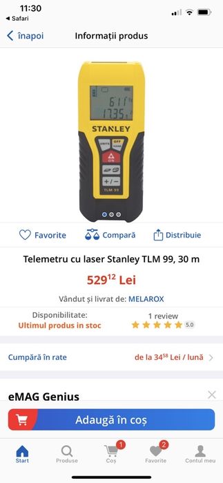 Stanley ruleta electronica TLM 99