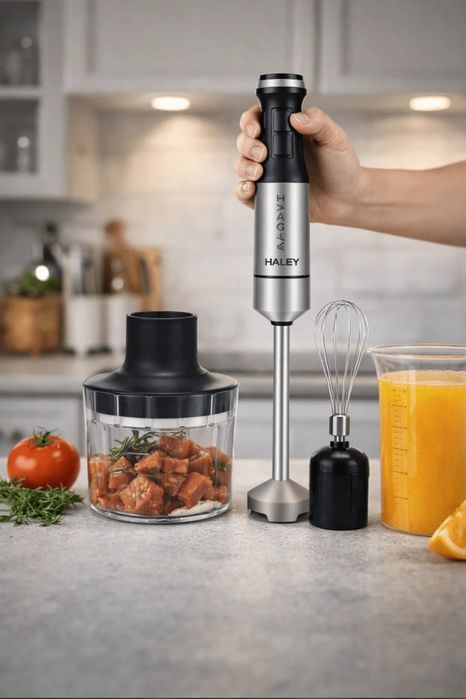 Blender Vertical Haley cu Tocător și Tel – Mixer Multifuncțional Nou