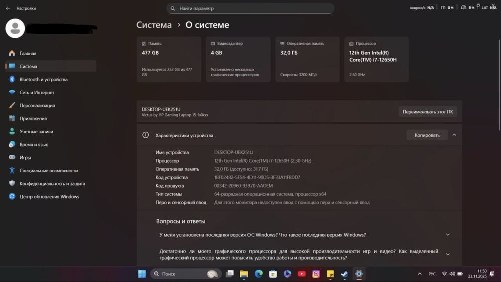 Hp victus gaming laptop