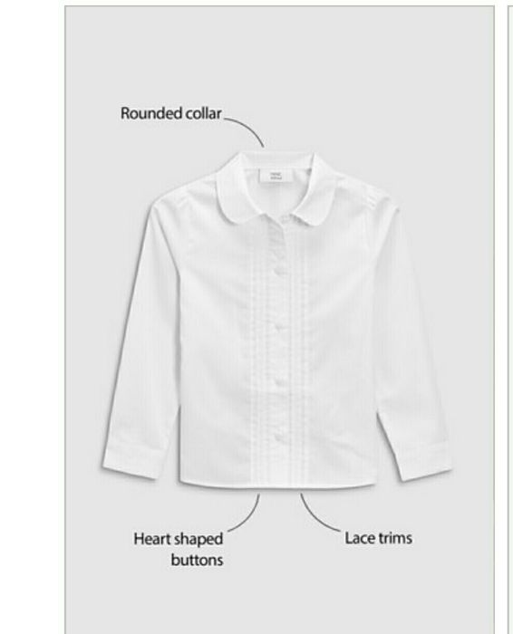 Рубашка школьная для девочки 12-14 лет