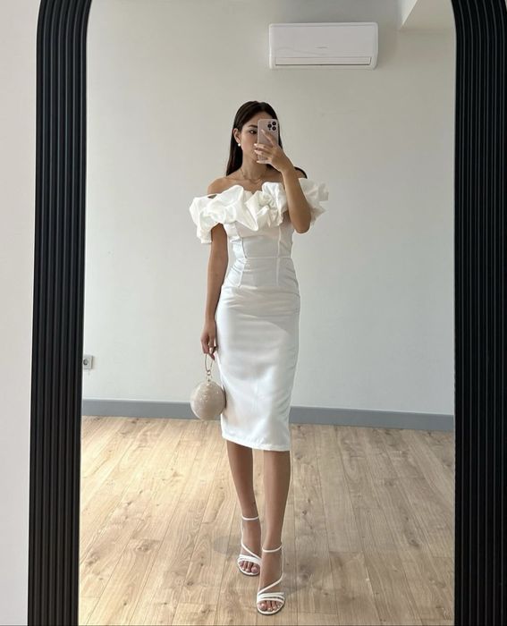 Белое платье, размер S