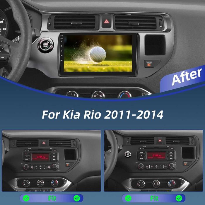 Навигация Двоен дин Мултимедия за KIA RIO 2012 Android 2 DIN  Киа Рио