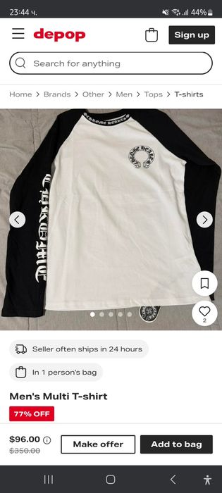Chrome Hearts дълъг ръкав размер М, Л, ХЛ