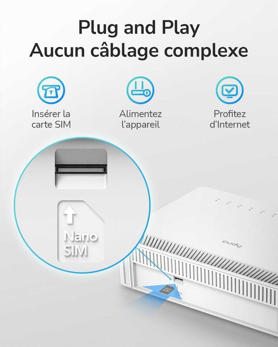 Cudy N300 4G LTE WiFi модем със слот за SIM карта