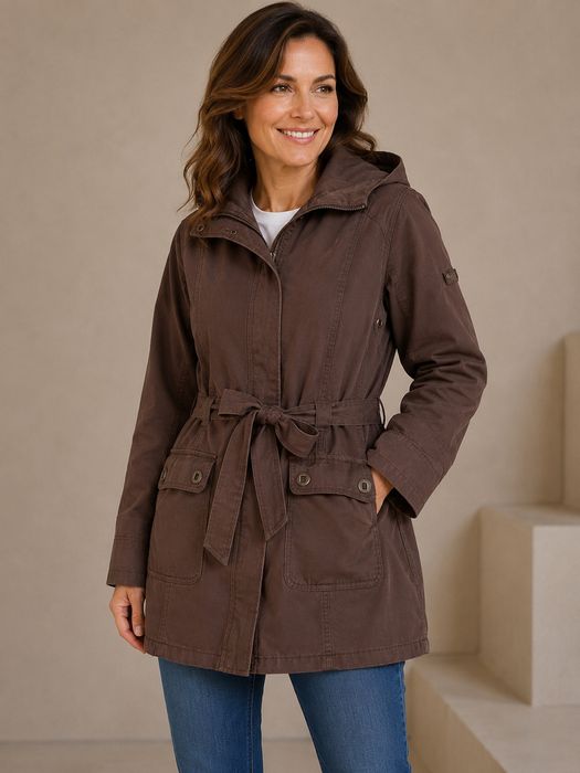 Maxi Blue – jachetă/parka damă 100% bumbac, mărimea 46/48