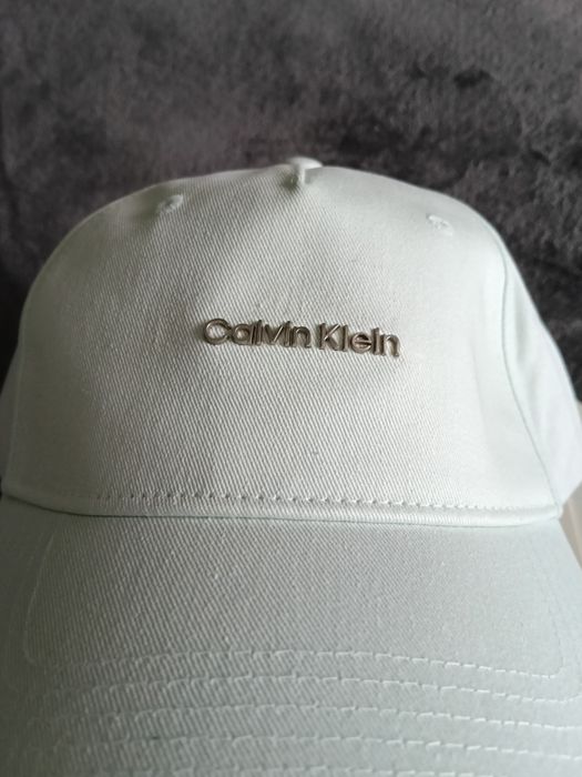 Calvin Klein cotton twill șapcă unisex albastru deschis cu logo mic metalic oS noua originala 100%