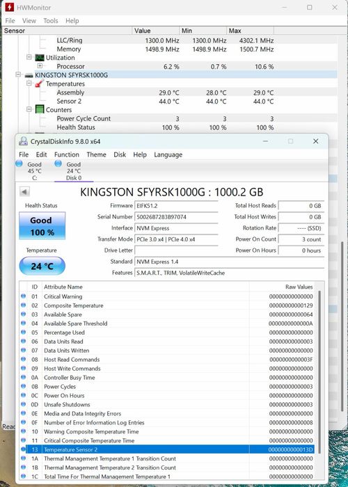 SSD Kingston FURY Renegade PCIe 4.0 NVMe M.2 SSD  ca Nou