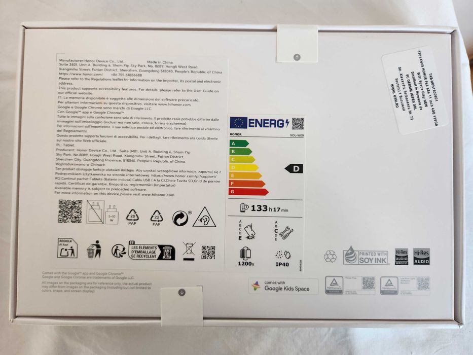 Tableta HONOR Pad X8a, 11", 4GB, 128GB , sigilată