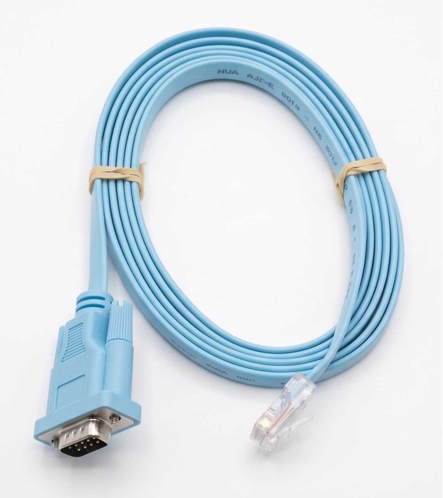 Cablu consolă Cisco RJ45 – DB9 Serial, flat albastru, 1.8m